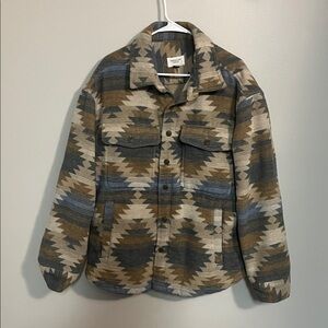 American Eagle Outfitters Multicolor Patterned Shirt Jacket